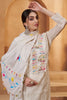 Awesome Off-White Thread Work Event Wear Pant Suit With Dupatta