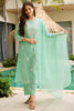 Amazing Turquoise Embroidered Cotton Event Wear Straight Suit With Dupatta