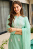 Amazing Turquoise Embroidered Cotton Event Wear Straight Suit With Dupatta