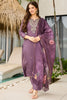 Incredible Purple Thread Embroidered Rayon Event Wear Suit With Dupatta