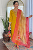 Gorgeous Yellow Embroidered Rayon Straight Suit With Dupatta