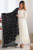 Adorable Off-White Silk Festival Wear Anarkali Suit With Heavy Dupatta