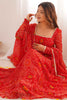 Fabulous Red Bandhani Printed Georgette Festival Wear Anarkali Suit