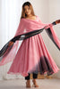 Fascinating Pink Georgette Event Wear Anarkali Suit With Dupatta