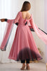 Fascinating Pink Georgette Event Wear Anarkali Suit With Dupatta