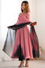 Fascinating Pink Georgette Event Wear Anarkali Suit With Dupatta