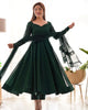 Attractive Green Lakhnavi Work Georgette Anarkali Suit With Dupatta
