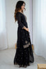 Amazing Black Sequins Silk Reception Wear Sharara Suit With Dupatta