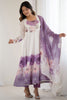 Bewitching Mauve Floral Printed Organza Festival Wear Anarkali Suit