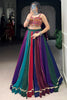 Appealing Multi-Color Rayon Navratri Special Lehenga With Gamthi Work Choli