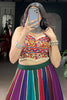 Appealing Multi-Color Rayon Navratri Special Lehenga With Gamthi Work Choli