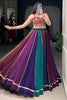 Appealing Multi-Color Rayon Navratri Special Lehenga With Gamthi Work Choli