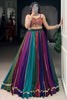 Appealing Multi-Color Rayon Navratri Special Lehenga With Gamthi Work Choli