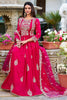 Wonderful Pink Thread Embroidery Designer Gown With Net Dupatta