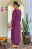 Marvelous Purple Thread Embroidered Chanderi Event Wear Pant Suit