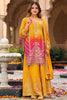 Beautiful Yellow Embroidered Chinon Haldi Wear Palazzo Suit