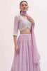 Ravishing Pink Sequins Georgette Party Wear Lehenga Choli