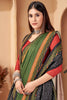 Unique Multi-Color Pashmina Winter Wear Saree With Shawl