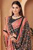 Wonderful Black Floral Print Pashmina Function Wear Saree With Shawl