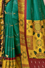 Delightful Teal Green Pashmina Festival Wear Saree With Shawl