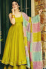 Elegant Olive Green Silk Festival Wear Palazzo Suit With Heavy Dupatta