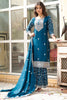Shocking Teal Blue Sequins Chinon Event Wear Sharara Suit With Dupatta