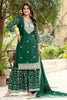 Marvelous Green Sequins Chinon Festival Wear Sharara Suit