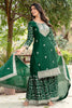Marvelous Green Sequins Chinon Festival Wear Sharara Suit