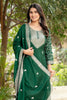 Marvelous Green Sequins Chinon Festival Wear Sharara Suit