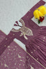 Wonderful Pink Sequins Georgette Wedding Wear Gown With Dupatta