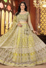 Incredible Lime Green Embroidered Net Wedding Wear Lehenga Choli