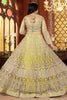 Incredible Lime Green Embroidered Net Wedding Wear Lehenga Choli