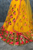 Lovely Yellow Zari Embroidered Net Haldi Wear Lehenga Choli With Dupatta