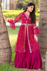 Delightful Pink Bandhani Print Georgette Wedding Lehenga With Long Top