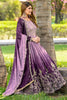 Impressive Purple Sequins Work Chinon Designer Gown With Net Dupatta