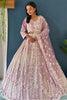 Alluring Mauve Embroidered Net Reception Lehenga Choli With Dupatta