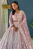 Alluring Mauve Embroidered Net Reception Lehenga Choli With Dupatta