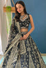 Wonderful Black Embroidered Silk Party Wear Lehenga Choli