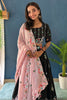 Shocking Black Sequins Silk Reception Wear Lehenga Choli With Dupatta
