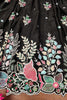 Shocking Black Sequins Silk Reception Wear Lehenga Choli With Dupatta