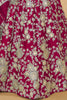 Awesome Hot Pink Dori Embroidery Silk Lehenga Choli With Dupatta
