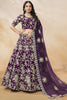 Glamorous Purple sequins Silk Engagement Wear Lehenga Choli