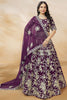 Glamorous Purple sequins Silk Engagement Wear Lehenga Choli