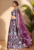 Outstanding Wine-Color Sequins Work Net Designer Lehenga Choli