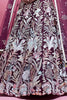 Outstanding Wine-Color Sequins Work Net Designer Lehenga Choli