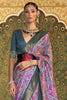 Desirable Purple Patola Printed Silk Event Wear Saree With Blouse