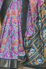 Desirable Purple Patola Printed Silk Event Wear Saree With Blouse