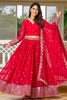 Tantalizing Red Sequins Work Georgette Event Wear Lehenga Choli