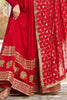 Attractive Red Sequins Silk Festival Wear Gown With Dupatta