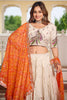 Beautiful Ivory Sequins Silk Lehenga Choli With Badhani Dupatta